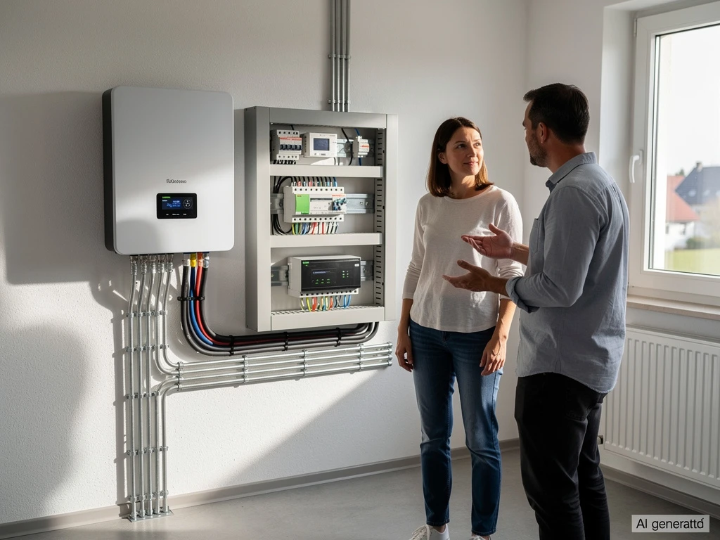 Stromspeicher und Wechselrichter im Technikraum